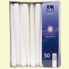 Taper Candles, 50 Pieces, White