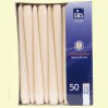 Taper Candles, 50 Pieces, Ivory