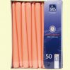 Taper Candles, 50 Pieces, Apricot