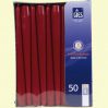 Taper Candles, 50 Pieces, Bordeuax