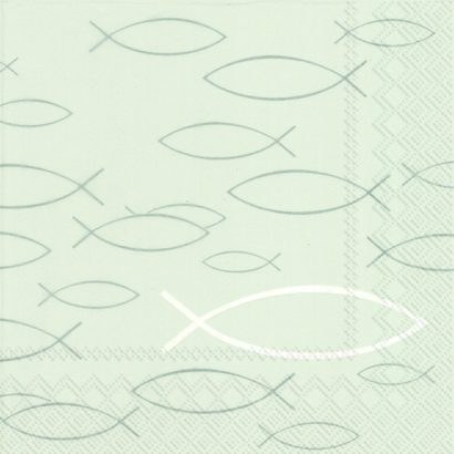 PEACEFUL FISH Grey – Lunch Napkins