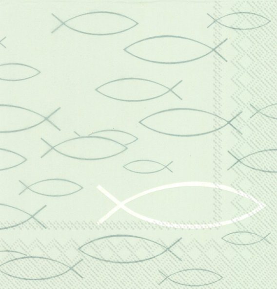 PEACEFUL FISH grey - Lunch napkins