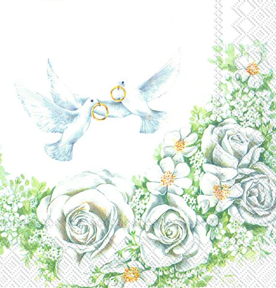 ROMANTIC DOVES - Lunch napkins