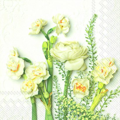 White Buttercups – Lunch Napkins