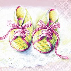 BABY SHOES Rose – Cocktail Napkins