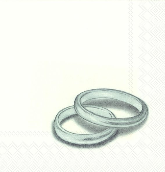 RINGS silver - Cocktail napkins