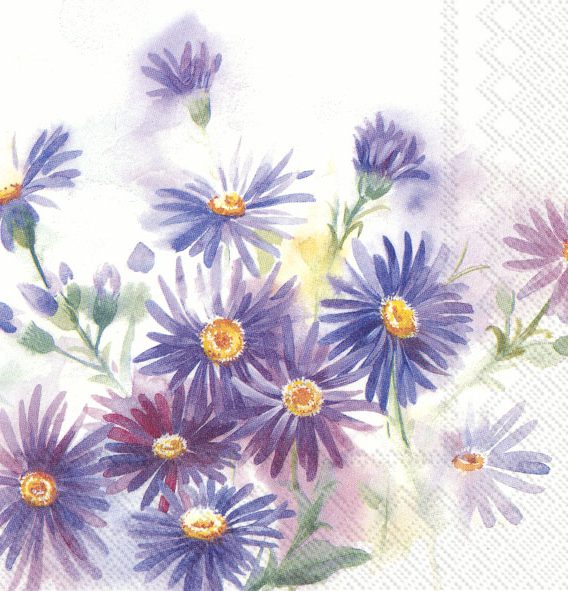 BLUE ASTER - Cocktail napkins