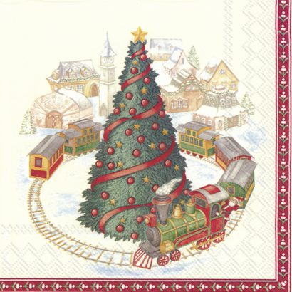 CHRISTMAS TRAIN IN TOWN (V&B) – Cocktail Napkins