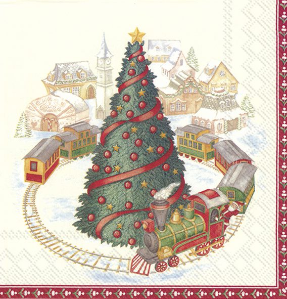 CHRISTMAS TRAIN IN TOWN (V&B) - Cocktail napkins