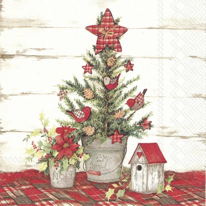 COTTAGE CHRISTMAS TREE – Cocktail Napkins