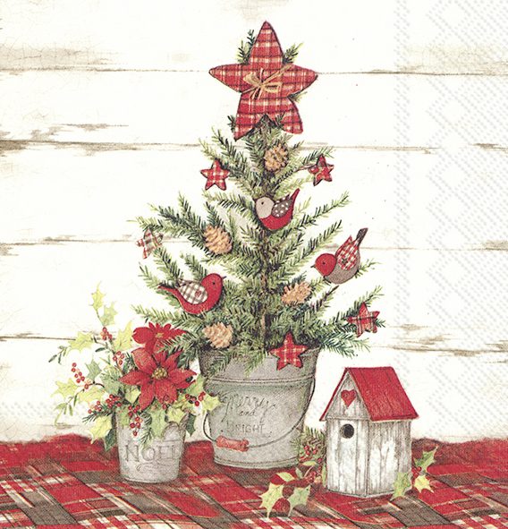 COTTAGE CHRISTMAS TREE - Cocktail napkins