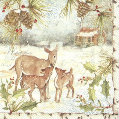 DEER FAMILY – Cocktail Napkins