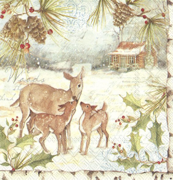 DEER FAMILY - Cocktail napkins