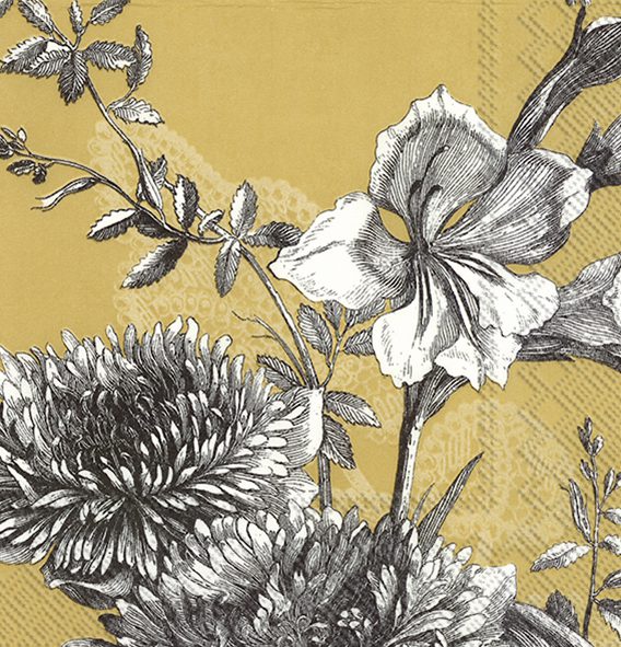 FLEUR gold - Lunch napkins