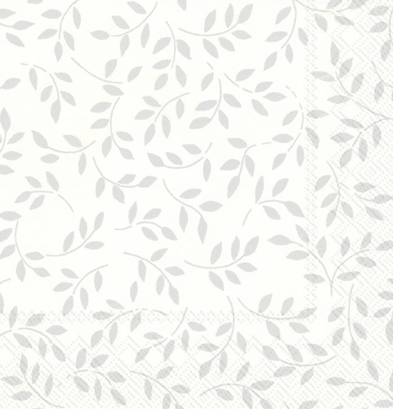 FOLIA white silver - Lunch napkins