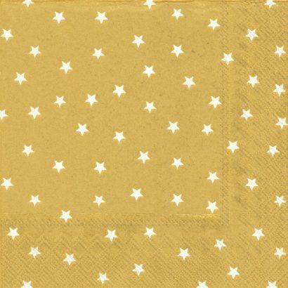 LITTLE STARS Gold White – Cocktail Napkins