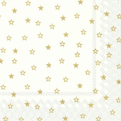 LITTLE STARS White Gold – Lunch Napkins