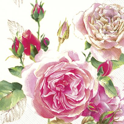 TEA ROSE White – Lunch Napkins