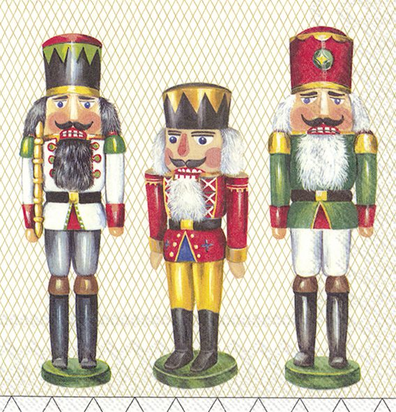 THE THREE NUTCRACKER gold - Lunch napkins