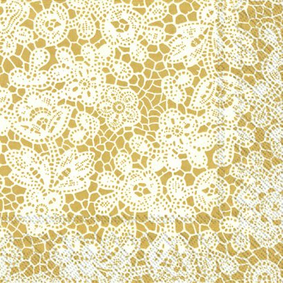 PRETTY LACE Gold – Lunch Napkins