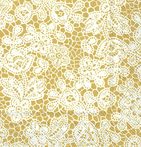 PRETTY LACE gold - Lunch napkins